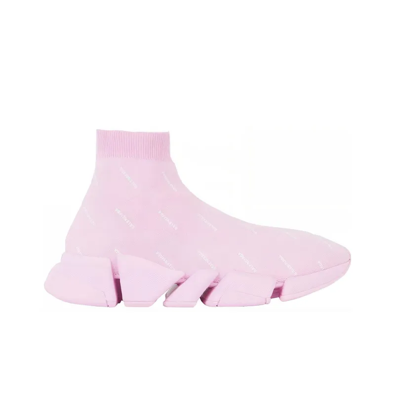Balenciaga Speed 2.0 Recycled Knit AllOver Pink Women's-1