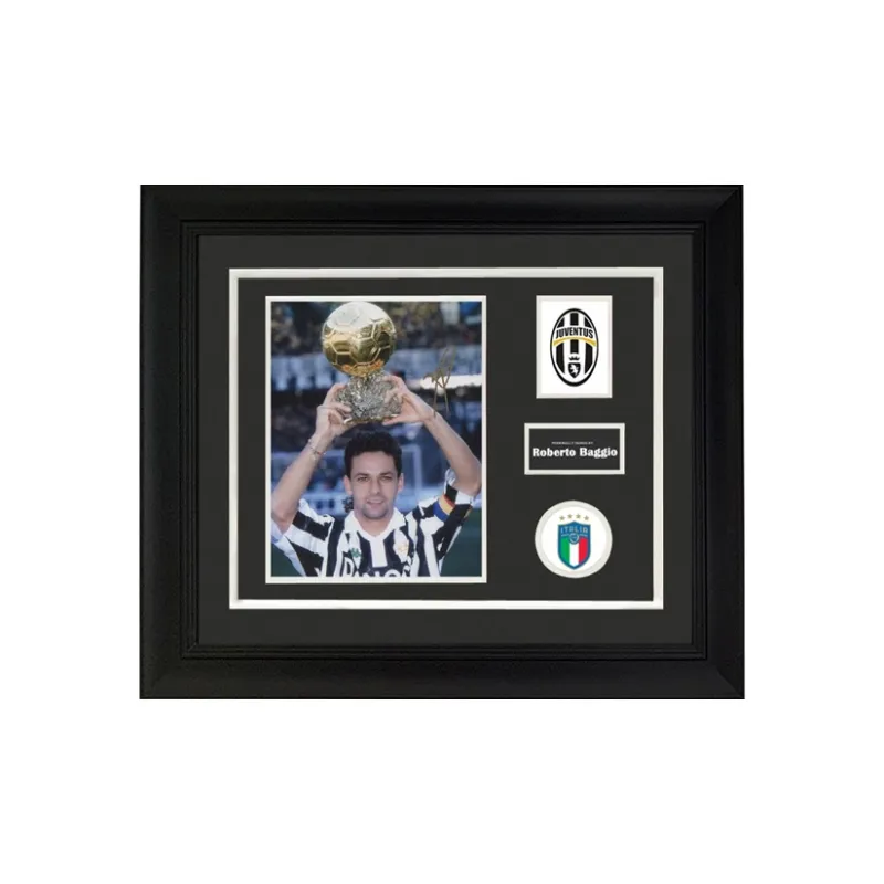 Three For Juventus Roberto Baggio Personal Autograph Framed Photo Included SA Certificate The Melancholy Prince-1
