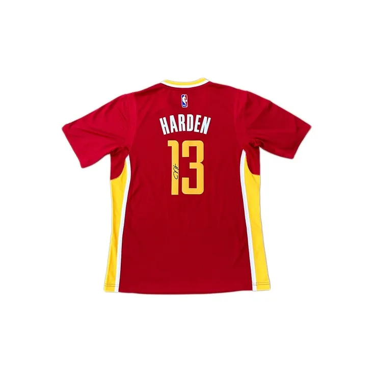 Three For Rocket Size 13 Harden Short Sleeved Basketball Apparel, Framed, Includes Certificate-3