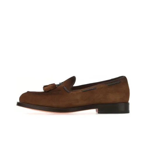 Santoni Tassel-detail Suede Loafers