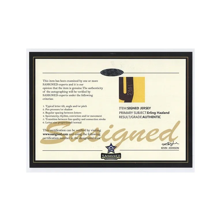 Three For 21-22 Borussia Dortmund Haaland Signed Soccer Apparel Jersey Includes SA Certificate-4