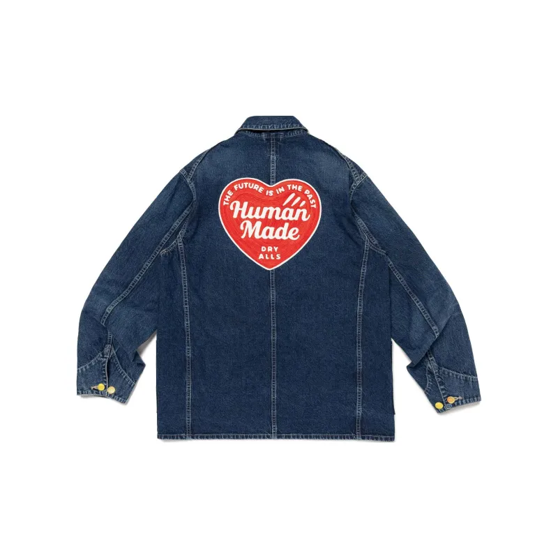 HUMAN MADE Denim Coverall Buttoned Overshirt-1