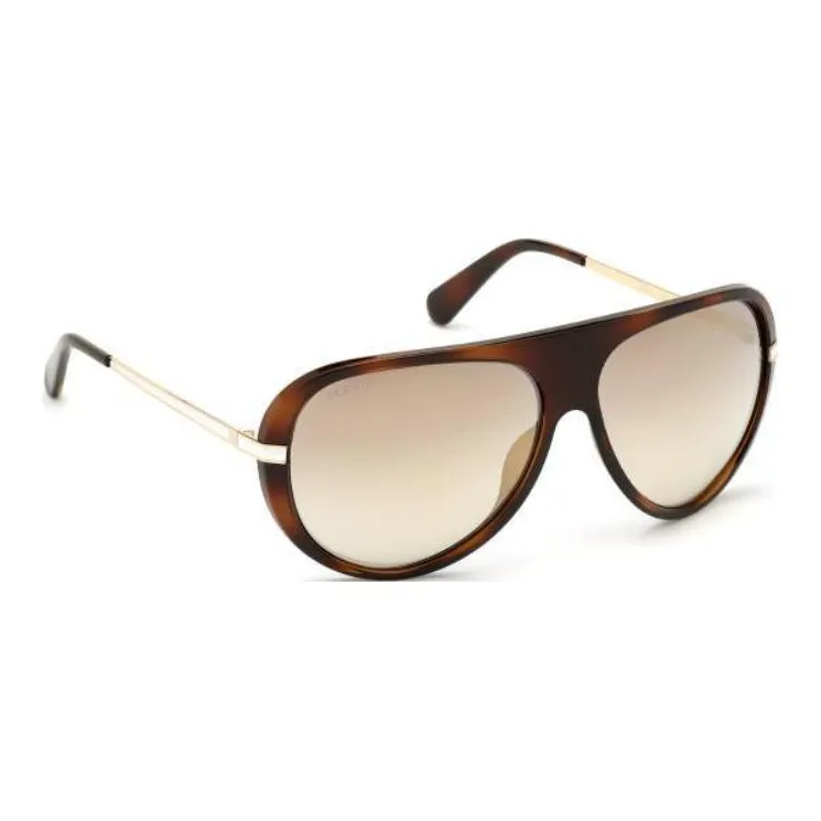 GUESS Crystal Irregular Shape Sunglasses Men's Brown-1