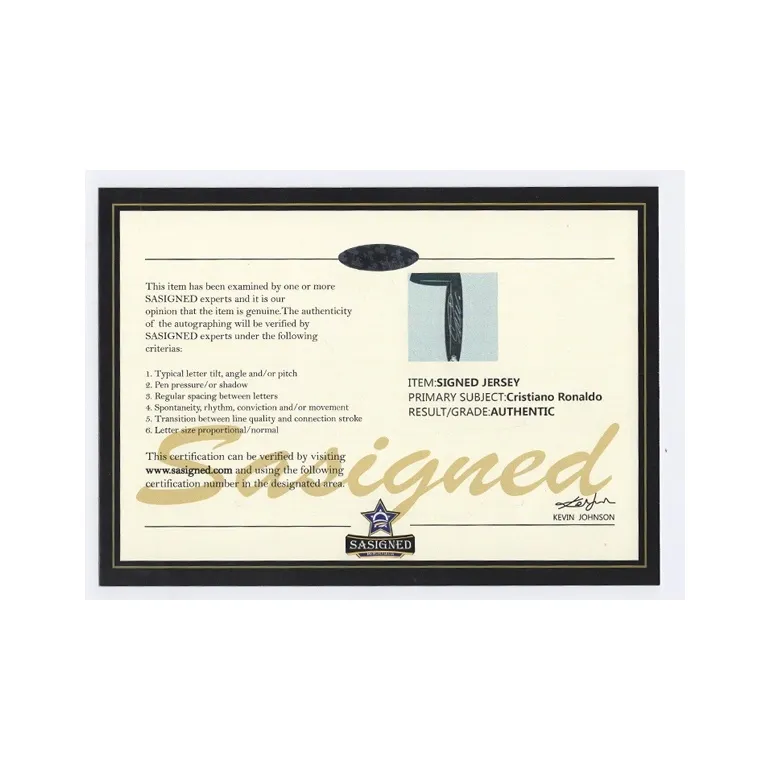 Three For 10-11 Real Madrid Team Cristiano Ronaldo Ronaldo Hand-Signed Soccer Apparel Jersey With SA Certificate-4