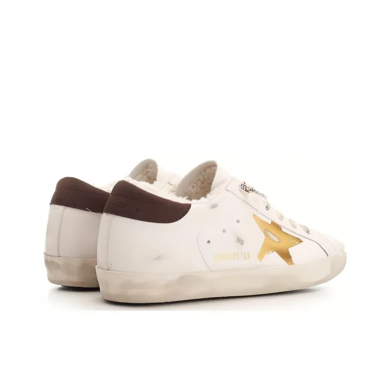 Golden Goose Super Star Gold Star White Gold Women's-3