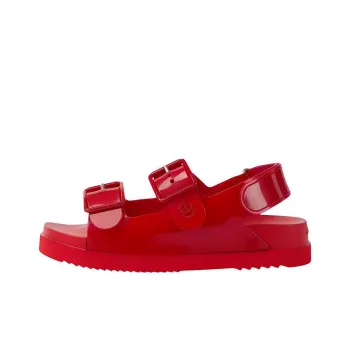 GUCCI Mini Double G Sandal Red Rubber Women's