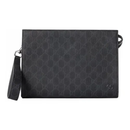GUCCI Gg Detailed Zipped Clutch Bag