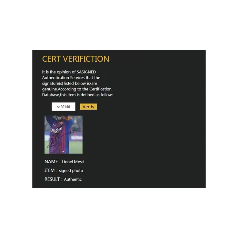 Three For Barcelona Team Leo Messi Signed Photo With SA Certificate Framed Design-5