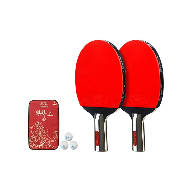 DOUBLEFISH Ping Pong Paddles Unisex All Wood Red-27