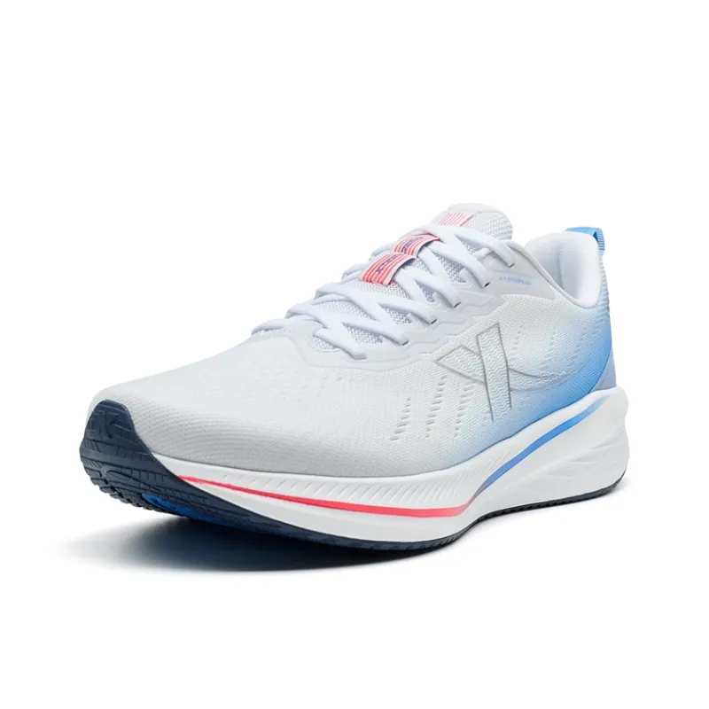XTEP Speed 5.0LITE Cushioning Wear Resistant Low Top Running Shoes Men's White Blue-1