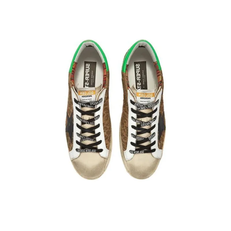 Golden Goose Super Star Skateboard Shoes Men Low Top Leopard Print-3