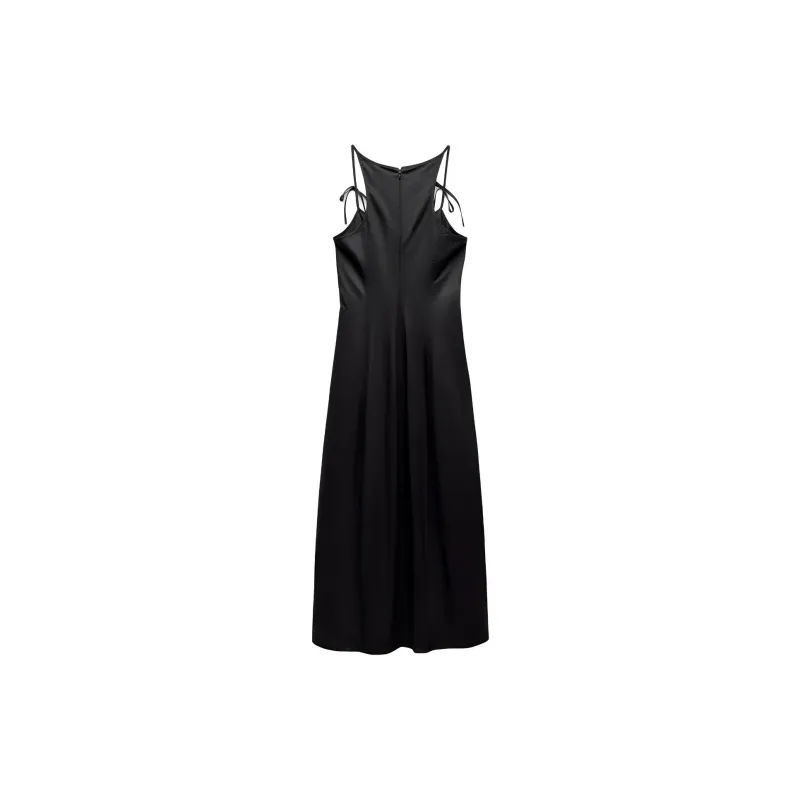 ZARA Slip Dresses Women's Black-1
