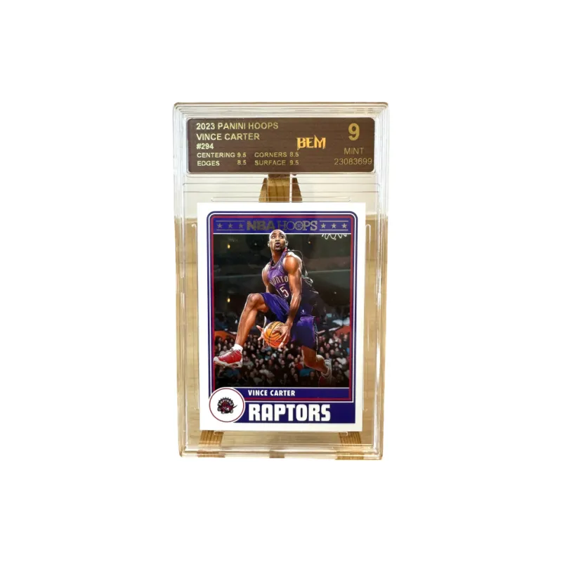 PANINI Vince Carter 2023 Hoops Raptors Vintage Player Card Dunk Contest Basketball Card Grading 9/10 Graded Cards 1 Pc-0