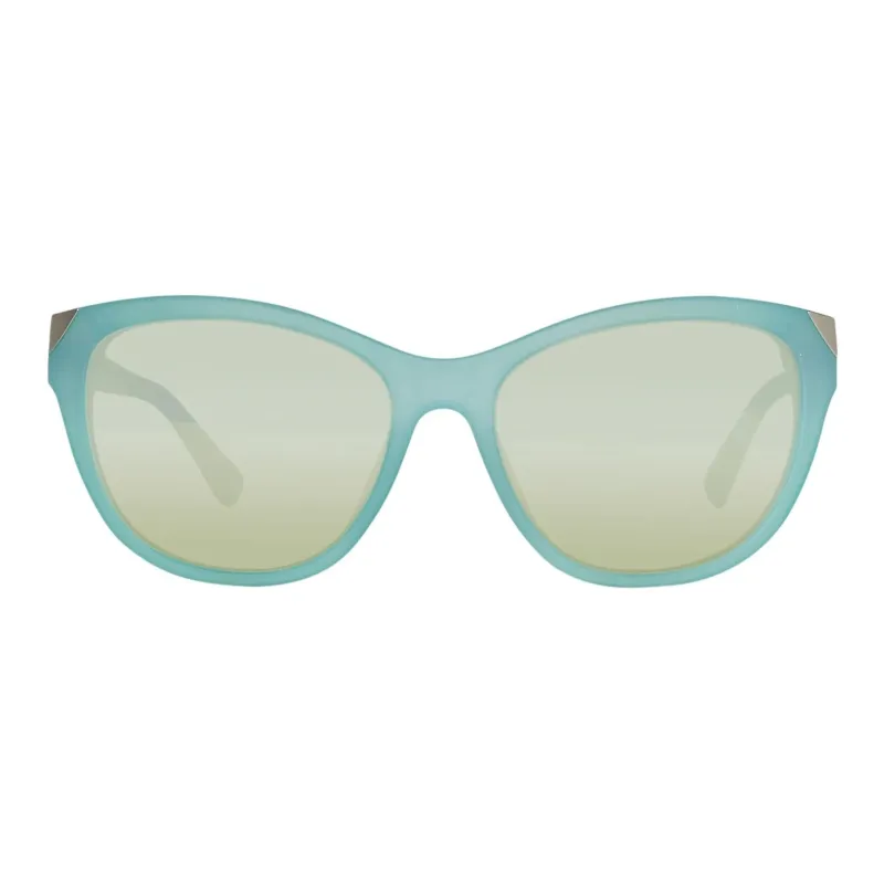 GUESS Acetate Titanium Stainless Steel Irregular Shape Sunglasses Women's Blue-1