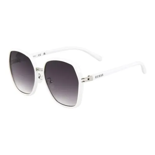 GUESS Plastic Irregular Shape Sunglasses Women's White