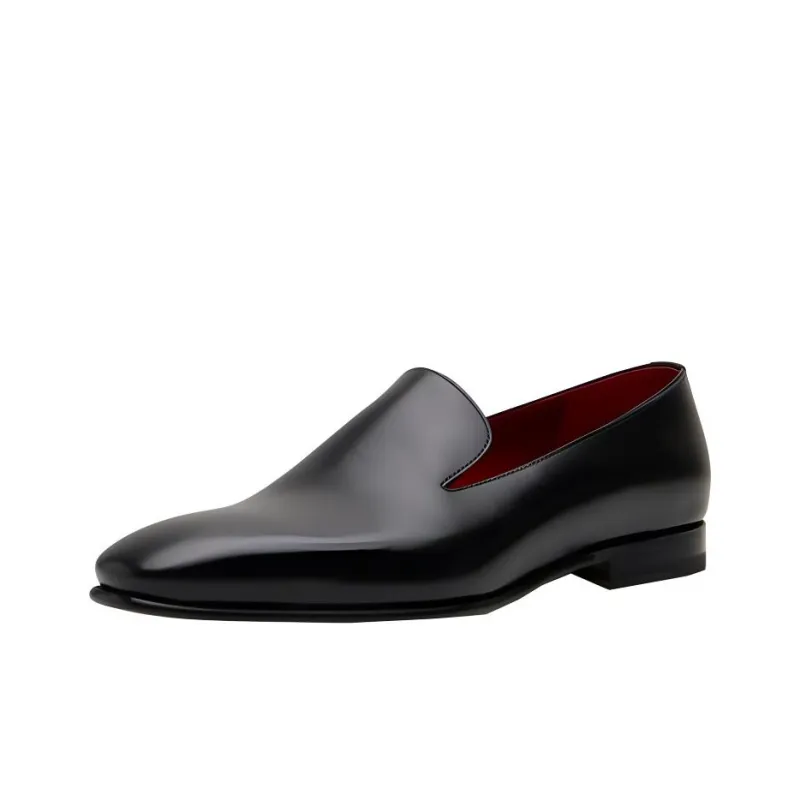 MANOLO BLAHNIK Djan Loafers 1cm Men's Black Red-2