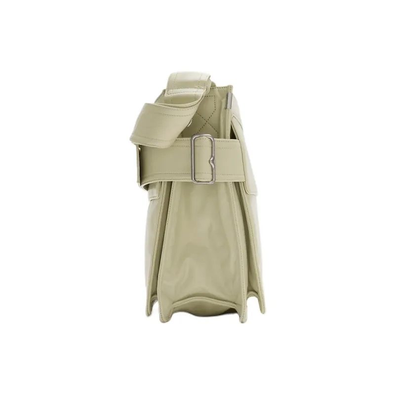 Burberry Trench Lambskin Tote Bag Shopping Bag Portable Crossbody Bag Shoulder Bag Small Size Women's Ivory White-1