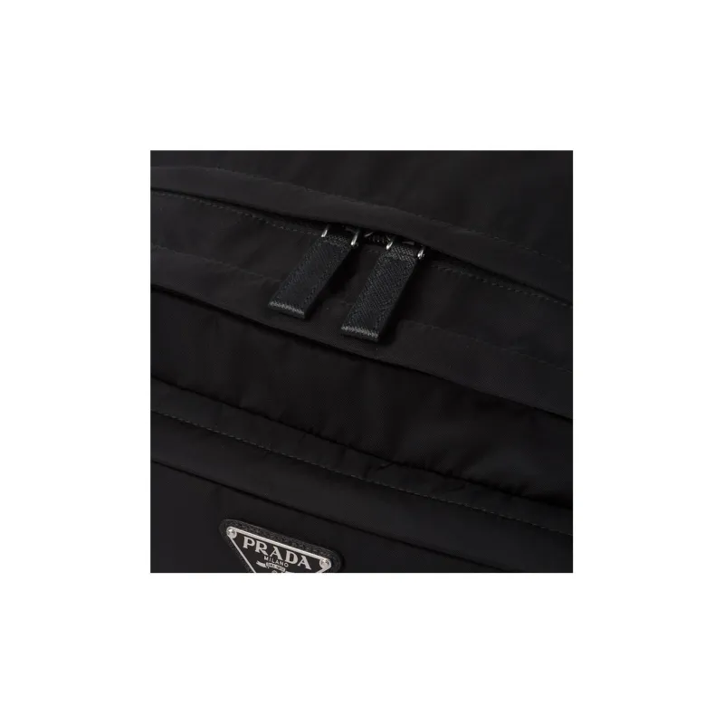 PRADA Re Nylon Fabric Backpack Regular Unisex Black-3