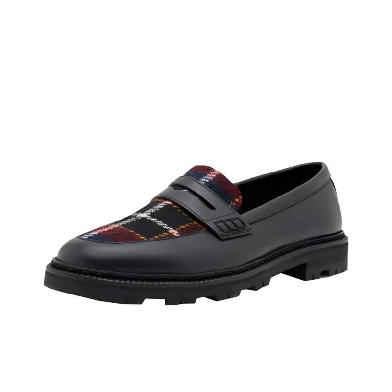 MANOLO BLAHNIK Hudson Loafers 1cm Men's Black Red-3