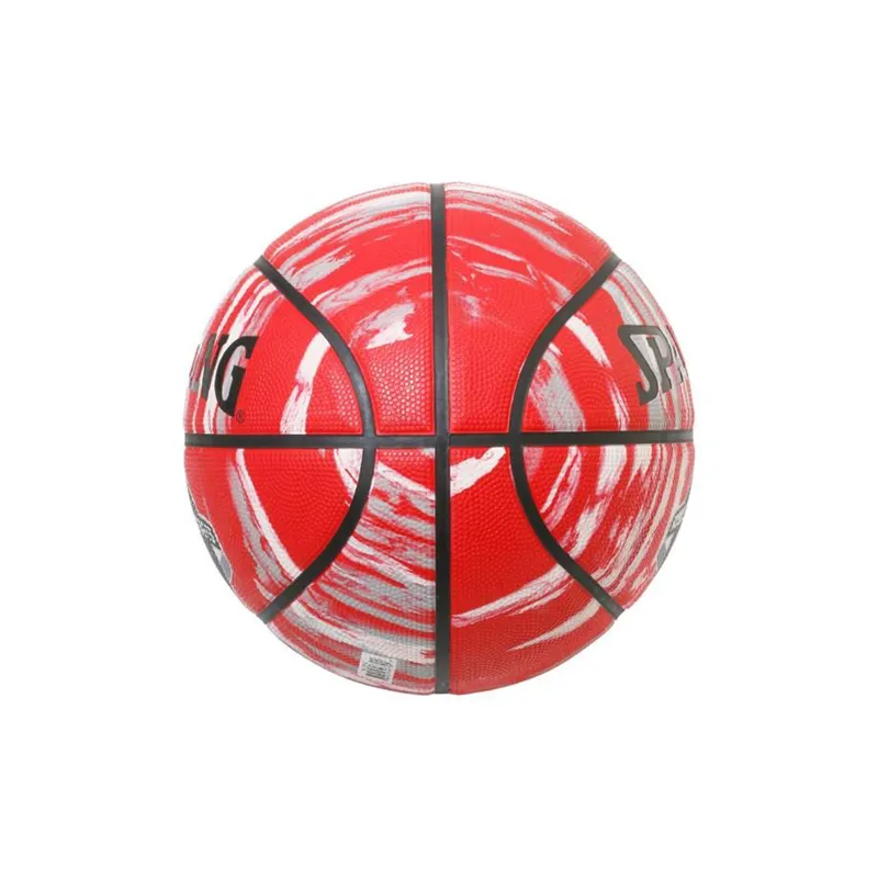 SPALDING Rubber Basketball Red White Size 7 Ball Training-4