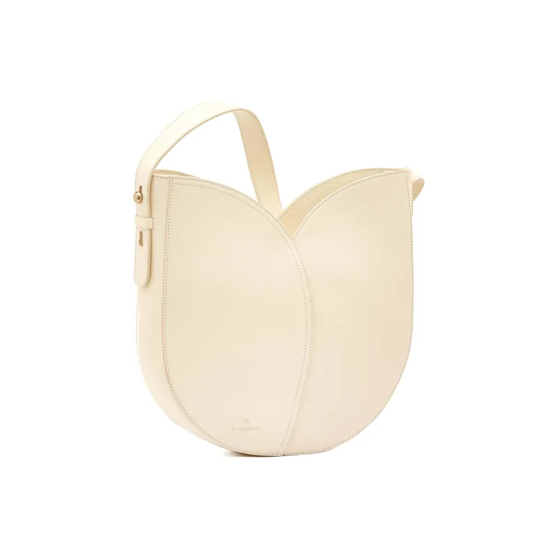 Il Bisonte Leather Handbag Shoulder Bag Women's White-1