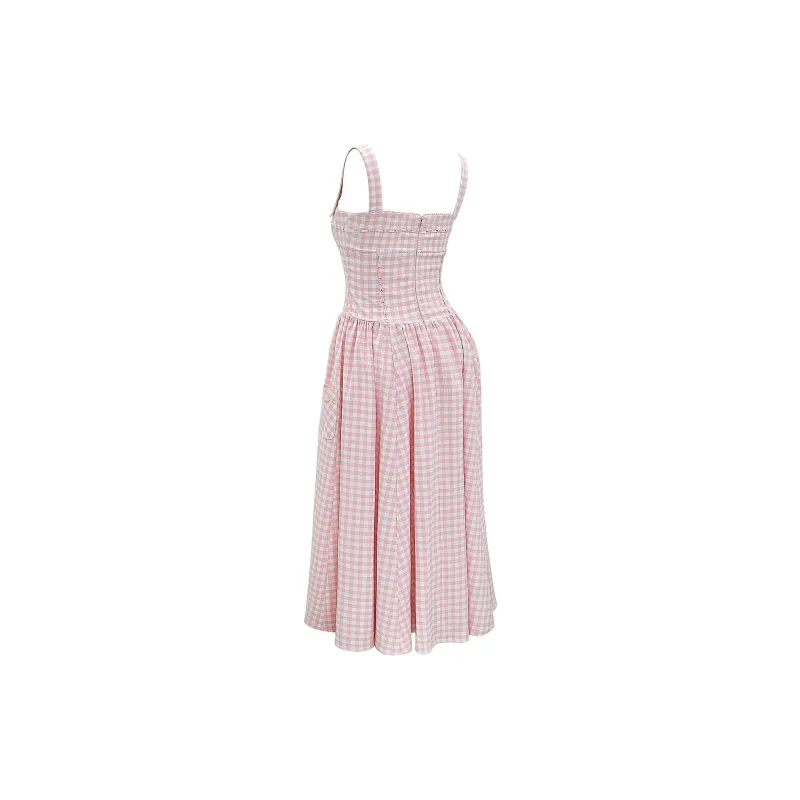 HOUSE OF CB Vivien Slip Dress Women's Strawberry/Cream Strawberry-2