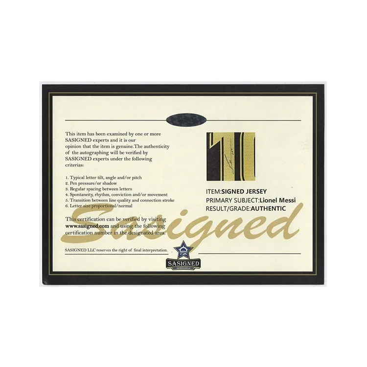 Three For Messi 20-21 Barça Signed Soccer Apparel Jersey Barcelona Away Framed With Certificate Of Authenticity-5