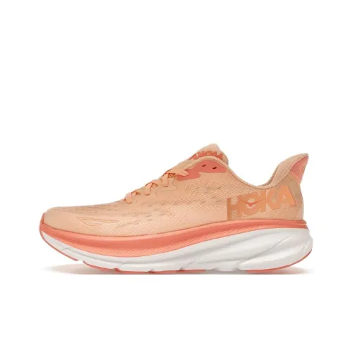 HOKA ONE ONE Clifton 9 Casual Shoes Women's Low-Top Pink-Orange