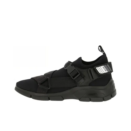 PRADA Cushioning Anti Slip And Wear Resistant Low Top Casual Shoes Men's Black