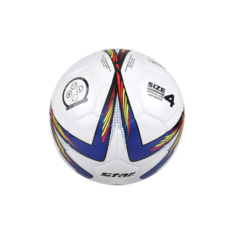 Star Size 4 Soccer TPU Seamless Thermal-bonding Kids' White Blue-4