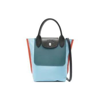 LONGCHAMP Le Pliage Re-play Polyamide Tote Bag Shopping Bag Handbag Extra Small Women's Blue & Orange