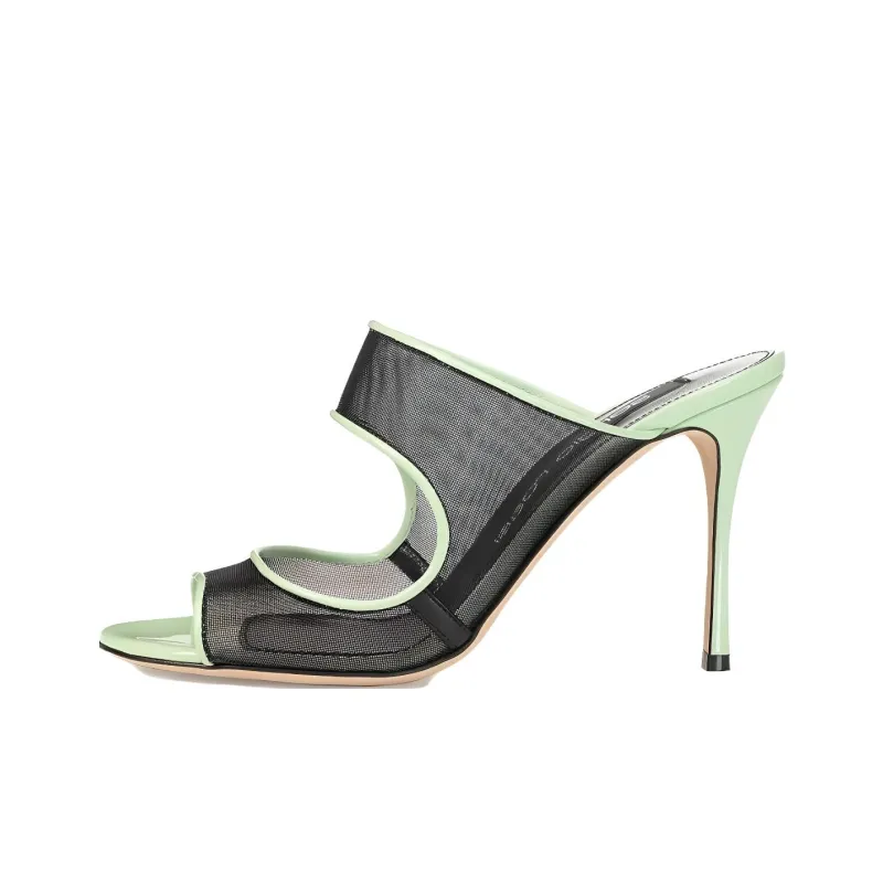 SERGIO ROSSI Mesh-panelling Pointed-toe Pumps-0