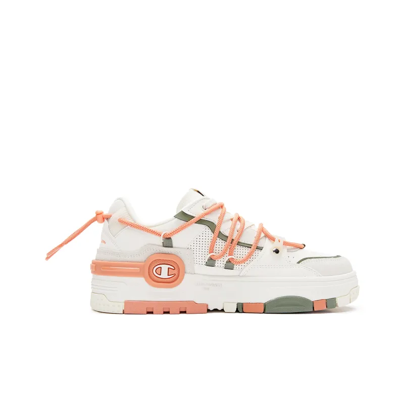 Champion Essentials Collection Bumper V1 Low Top Skateboard Shoes Women's White Orange-1