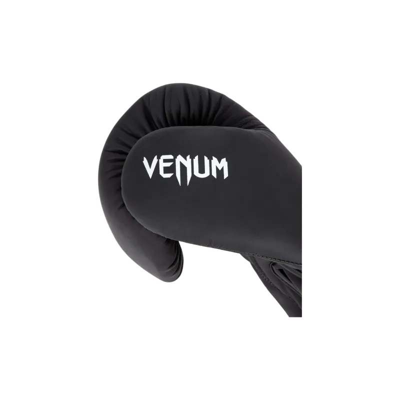 VENUM Boxing Gloves Leather Unisex Black White-1