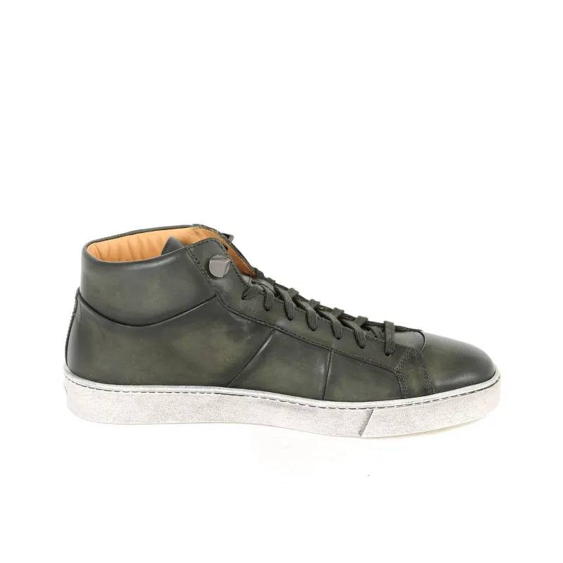 Santoni Jovani High-Top Skateboard Shoes Men's Green-1