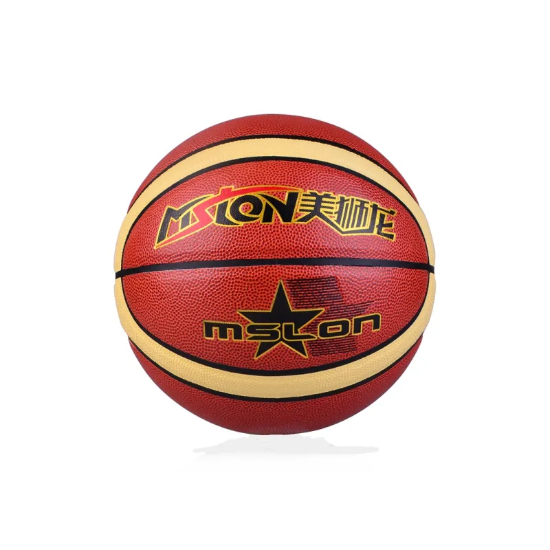 Mei Shi Long PU Basketball Red Size 7 Training Unisex-4