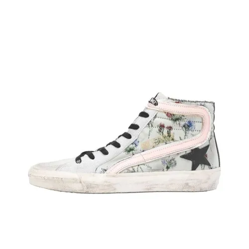 Golden Goose Slide Skateboard Shoes Women's High-Top Multicolor