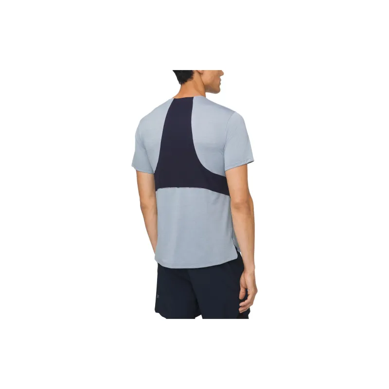 Lululemon Fast And Free T-Shirt Men's Mixed Color Denim Blue-1
