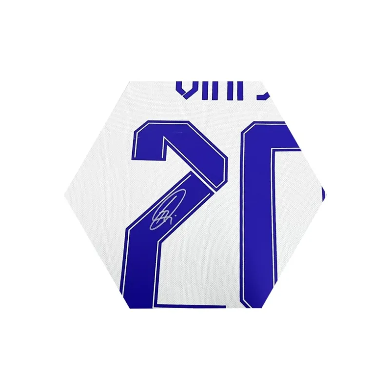 Three For 21-22 Real Madrid Vinicius Or Vinicius Junior Signed Soccer Apparel Jersey With SA Certificate-3