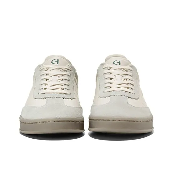 COLE HAAN Slip Resistant, Abrasion Resistant, Lightweight Low Top Skateboard Shoes Men's White/Green Tail-4