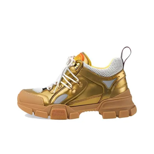 GUCCI Flashtrek SEGA Metallic Gold Women's