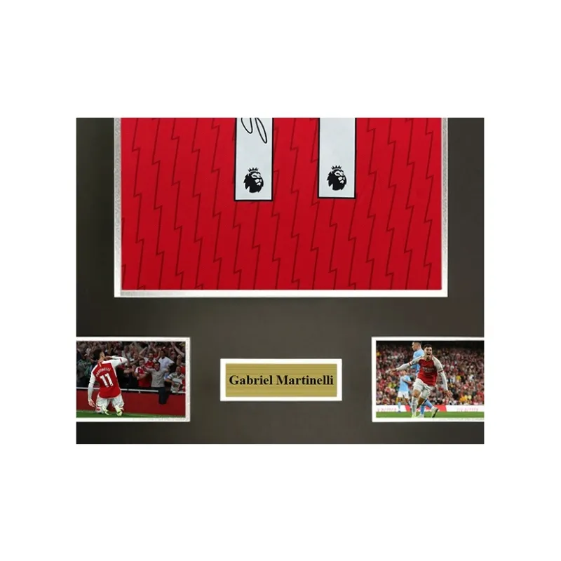 Three For Martin N'Gai 23 24 Arsenal, Autographed Soccer Apparel Jersey, Framed With SA Certificate-2