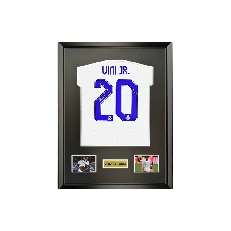 Three For 21-22 Real Madrid Vinicius Or Vinicius Junior Signed Soccer Apparel Jersey With SA Certificate-2