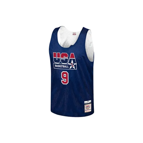 Mitchell Ness X NBA 1992 Dream Team Basketball Jerseys Men Marine Blue