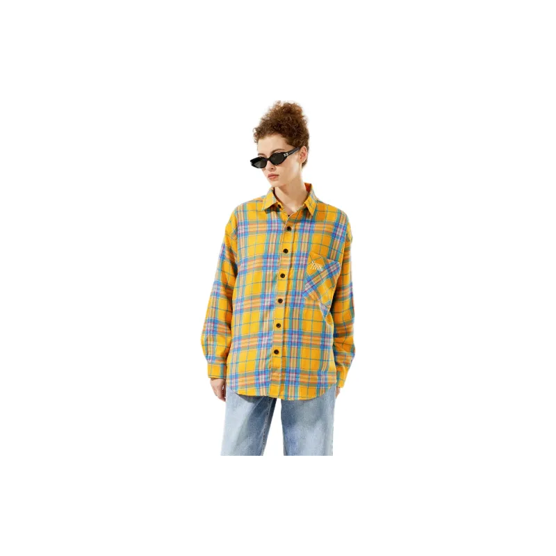 SIMPLE RIMLESS/SRME Shirt Unisex Yellow Plaid-2
