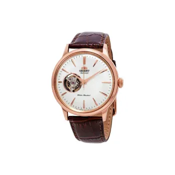 ORIENT Automatic Mechanical Movement Leather Strap Watch 40mm Men's Watches White Dial