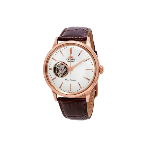 ORIENT Automatic Mechanical Movement Leather Strap Watch 40mm Men's Watches White Dial