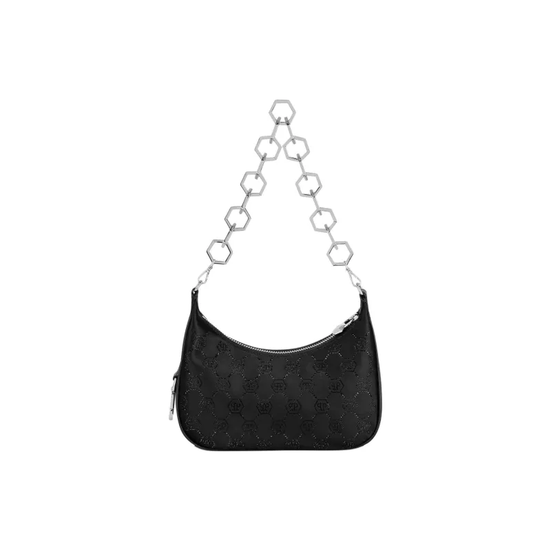 PHILIPP PLEIN Monogram pattern Satin Shoulder Bag-1