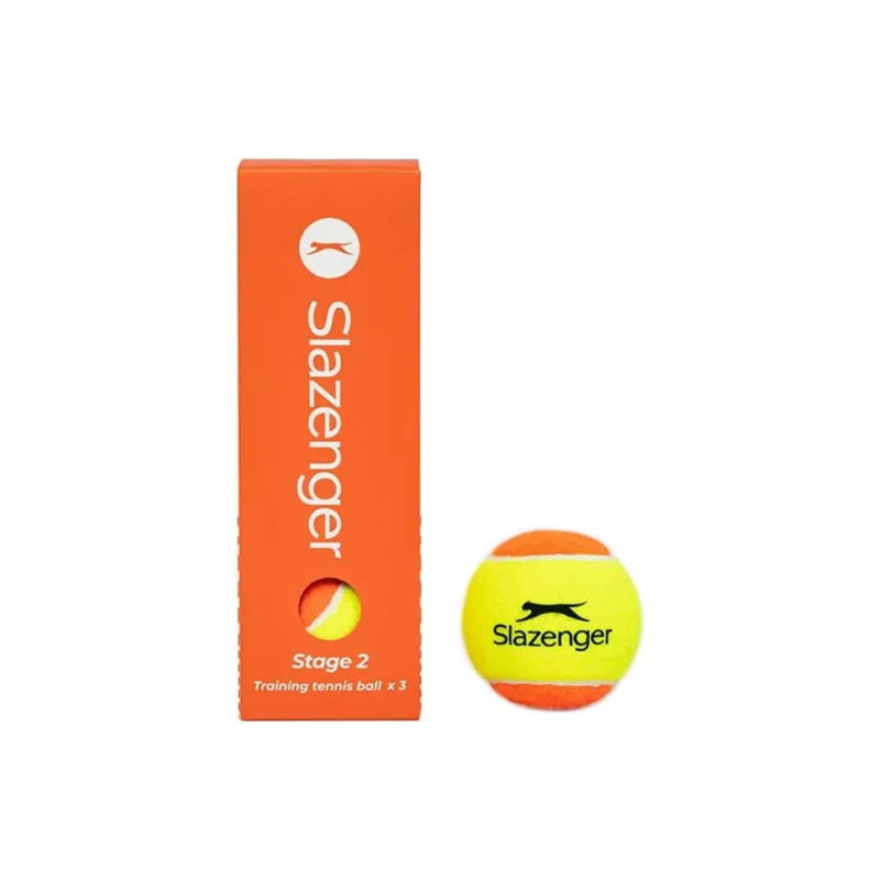 Slazenger Stage 2 Tennis Balls Training Ball Indoor Yellow Green Orange-1