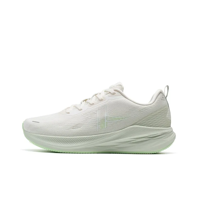 XTEP Speed 5.0LITE Wear-Resistant Slip-Resistant Low-Top Running Shoes Women's Sail White Enamel Green-0
